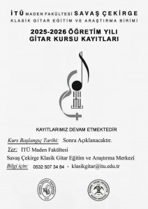 2025-2026 Gitar kursu kayıtları